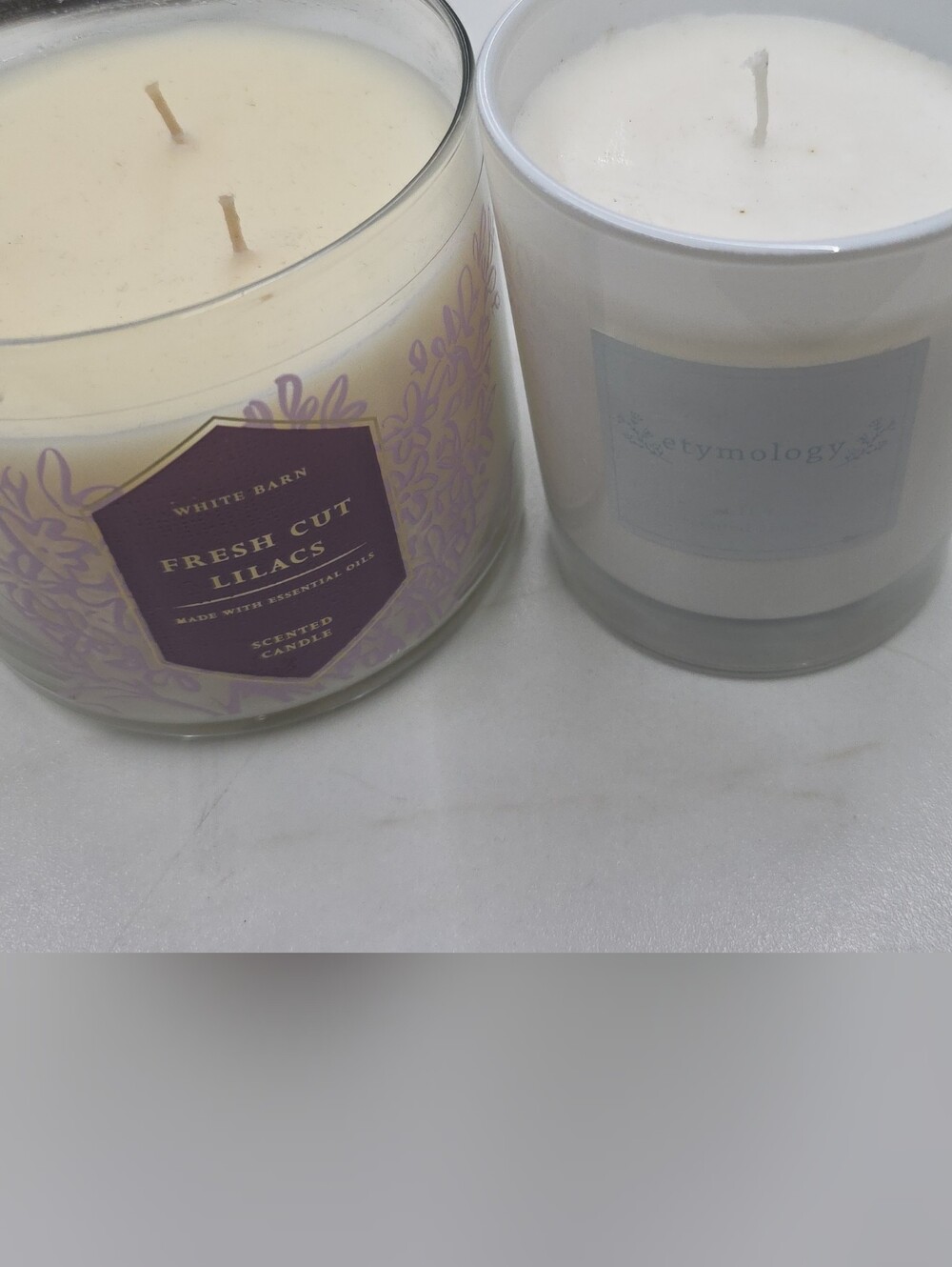 White Barn Fresh Cut Lilacs 3 Wick Candle - Etymology Lily Candle